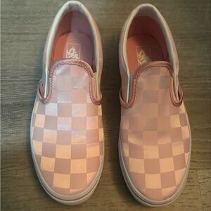 💝RARE PINK VAN’S WITH ROSE DETAL/WORN ONCE~JUNIORS 6=7.5 Women’s
